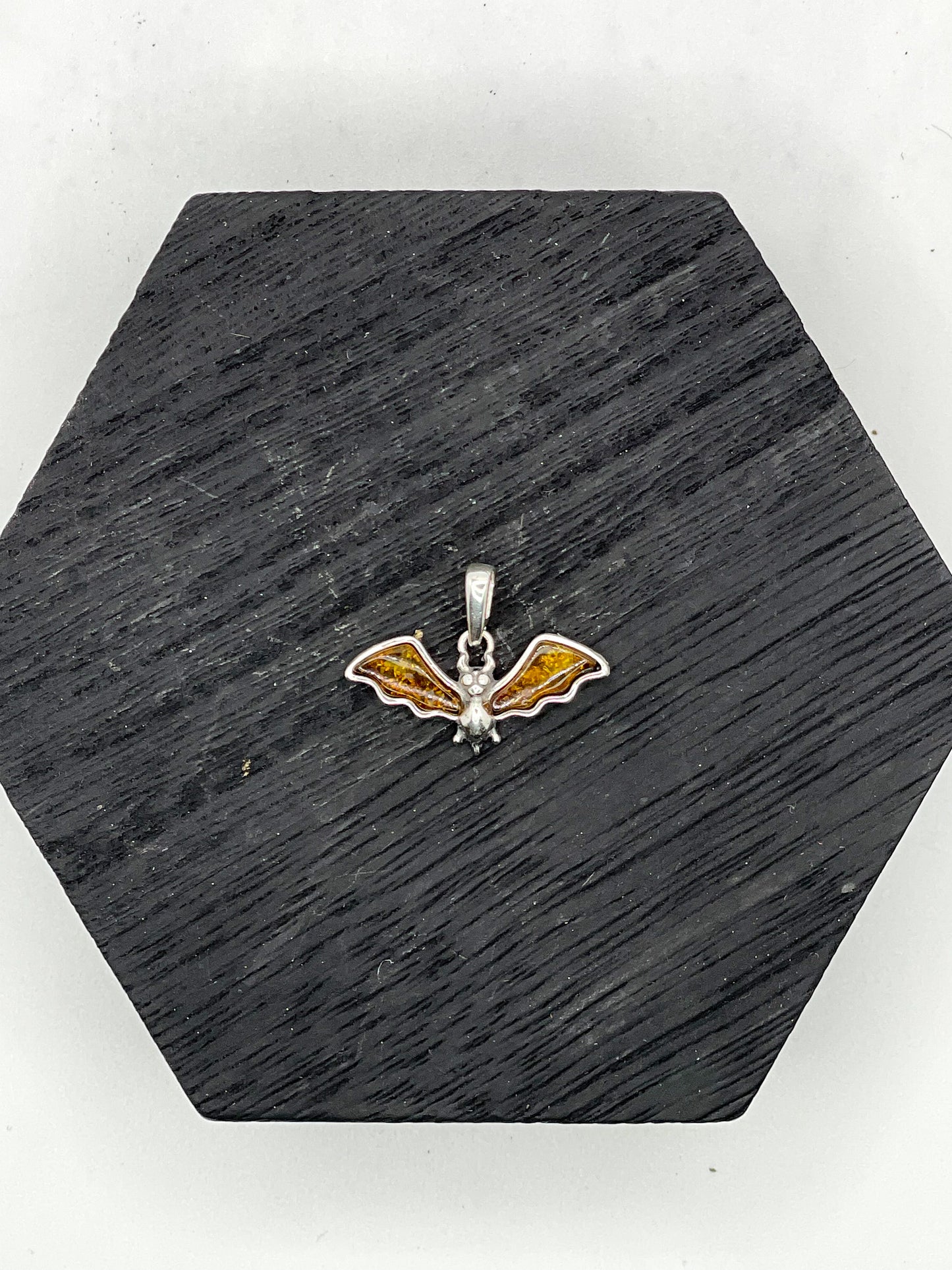 Amber Wing Bat Pendant