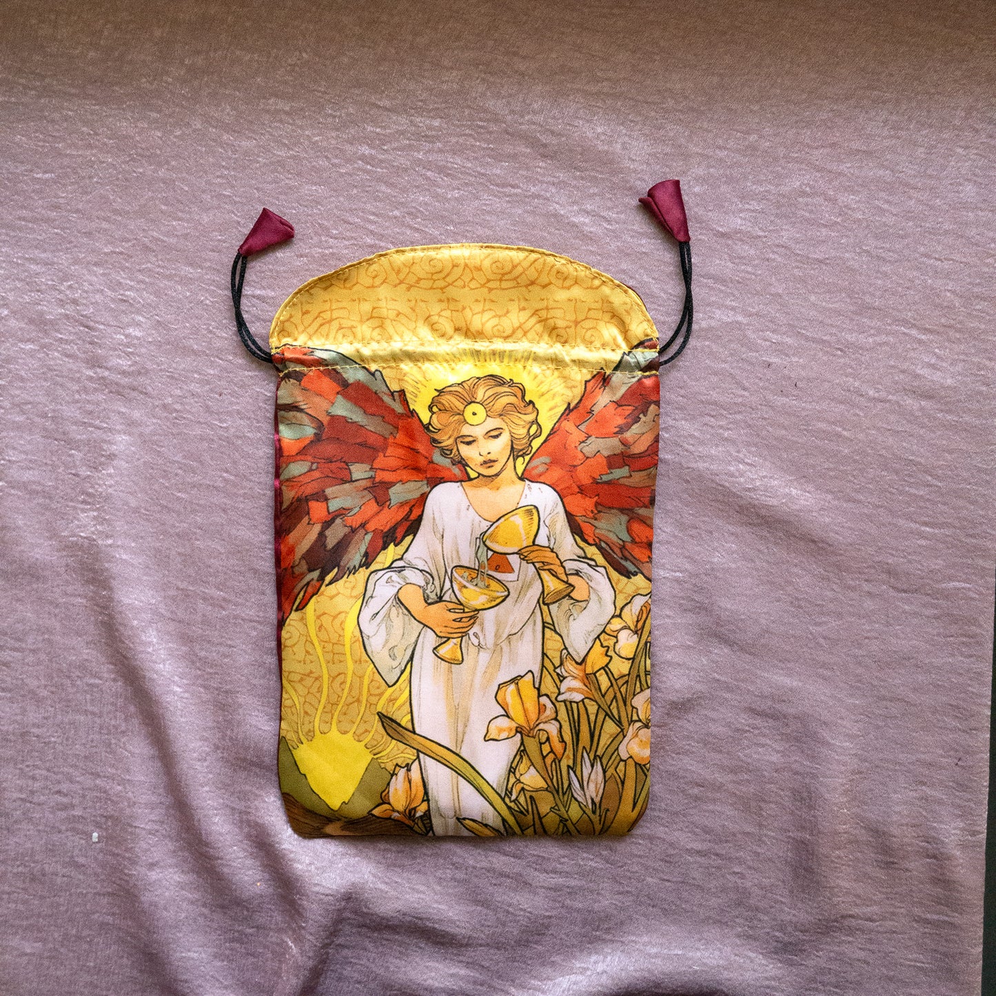 Art Nouveau Satin Tarot/Oracle Bag