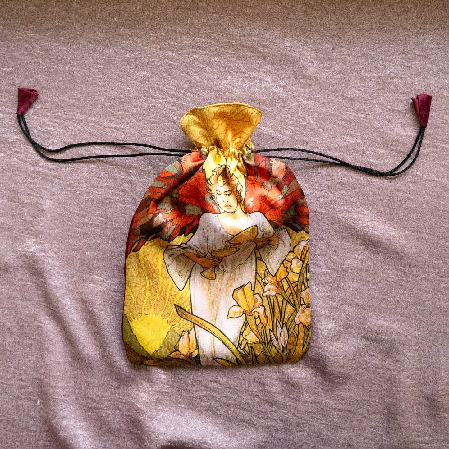 Art Nouveau Satin Tarot/Oracle Bag