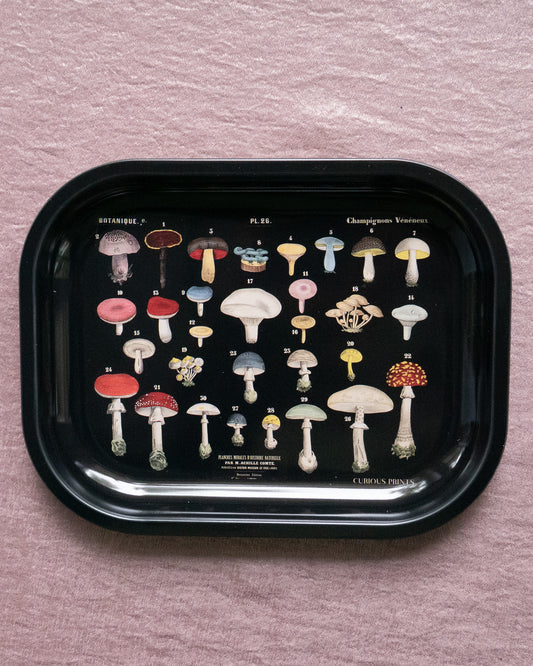 Black Mushroom Altar Tray