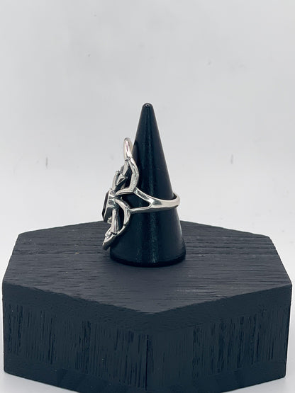 Black Onyx Large Spider Ring