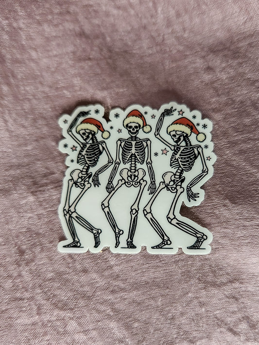 Christmas Skeleton Sticker Sticker