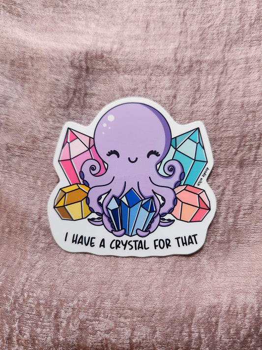 Crystal Octopus Witchy Sticker