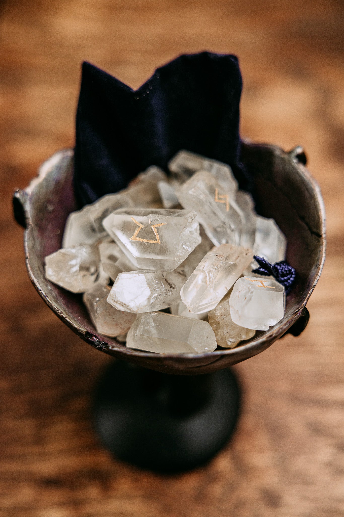 Raw Crystal Quartz Crystal Runes (Large)