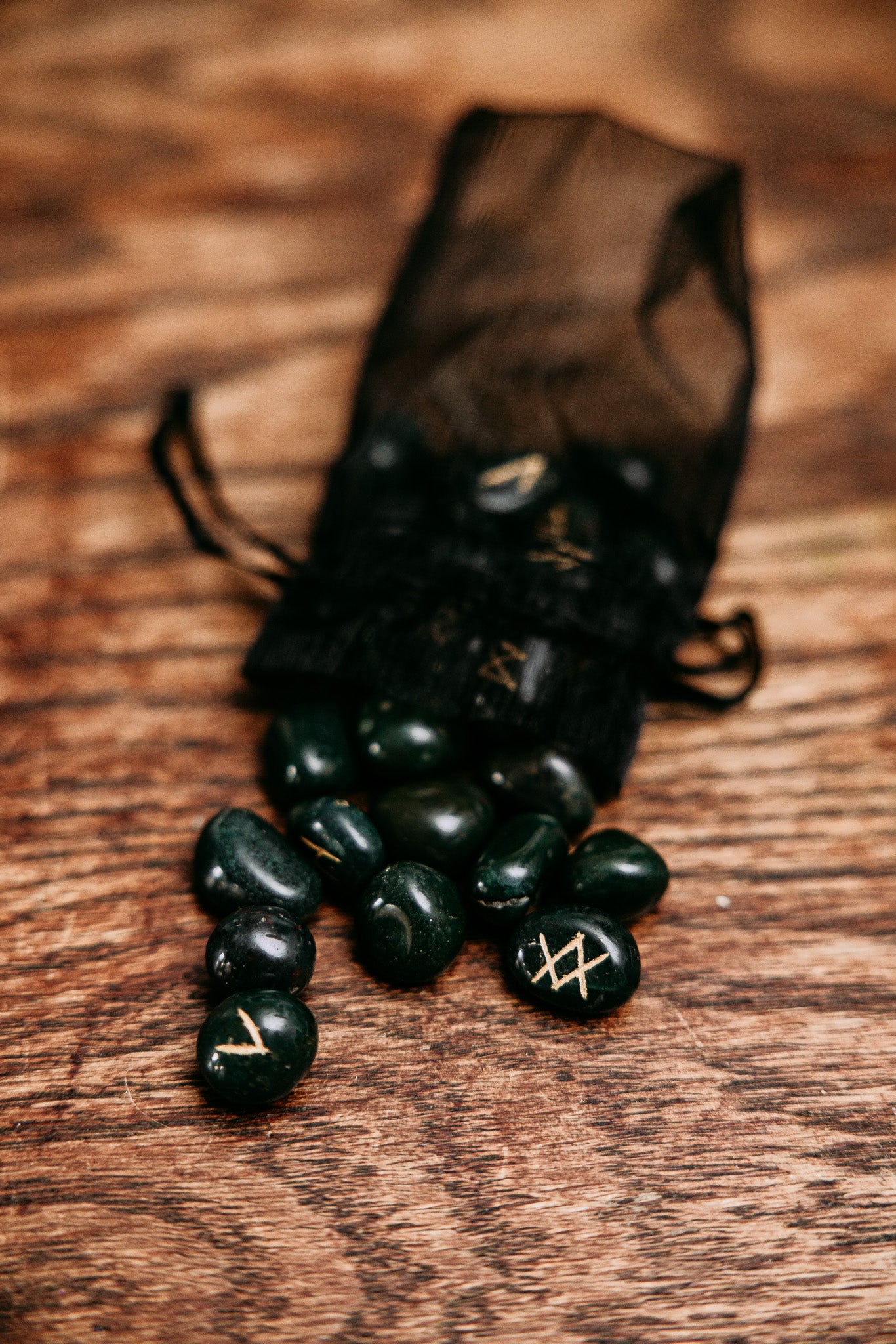 Black Obsidian Crystal Runes (Small)