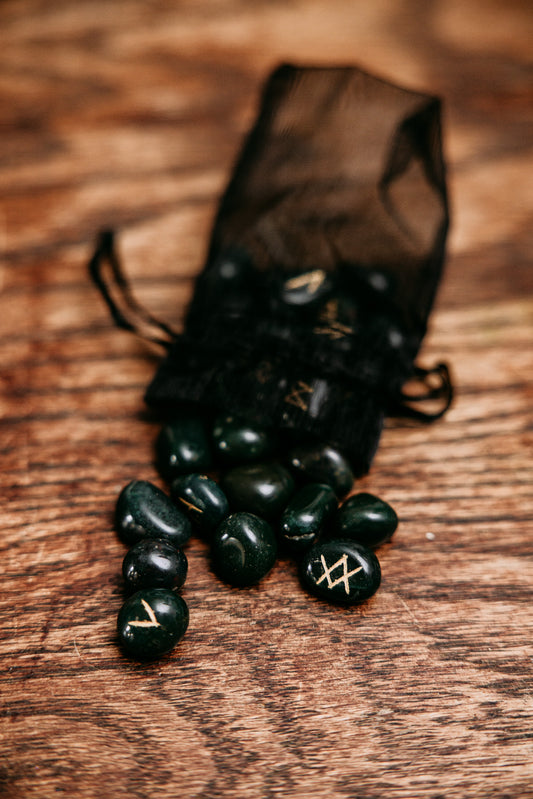 Black Obsidian Crystal Runes (Small)