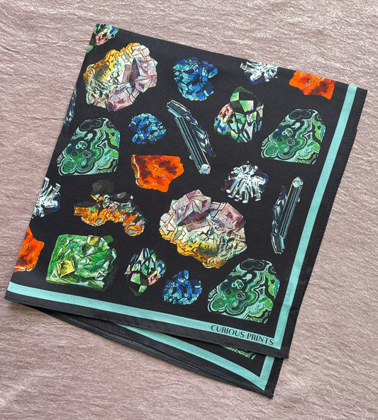 Gems and Minerals Silk Scarf