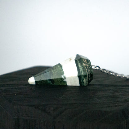 Green Snakeskin Jasper Pendulum