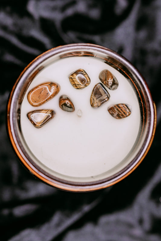 Haunted Pearl Skull Alchemy Candle