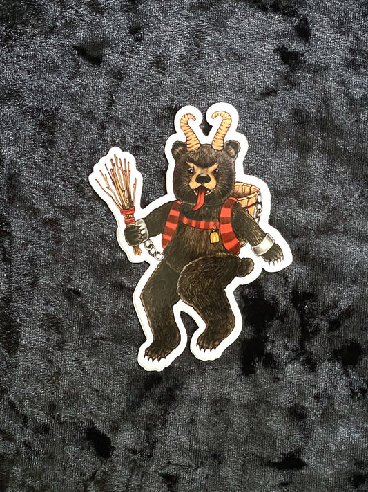 Krampus Bear Sticker