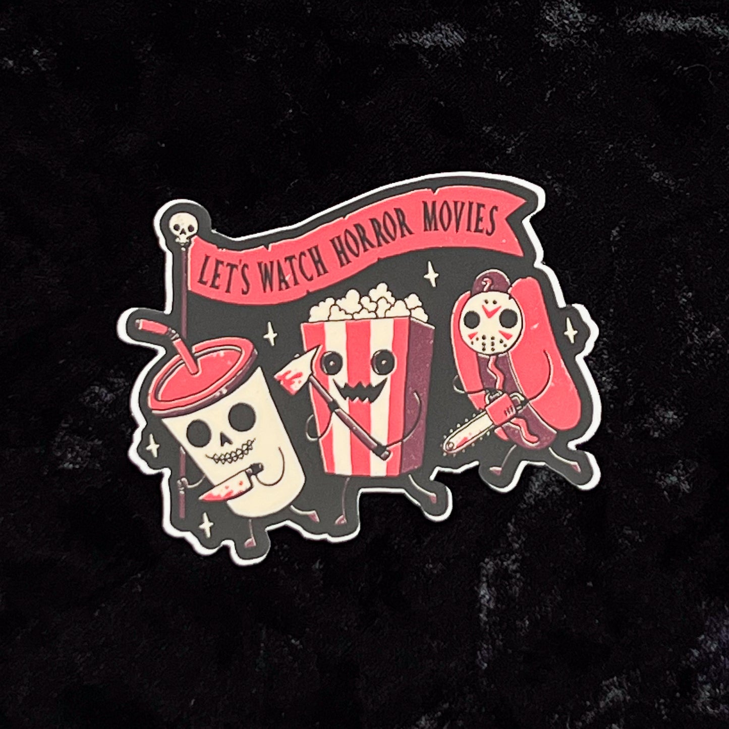 Midnight Movie Let's Watch Horror Movies Sticker