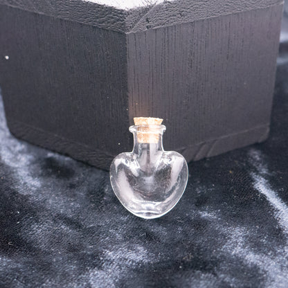 Mini Glass Blown Heart Vial