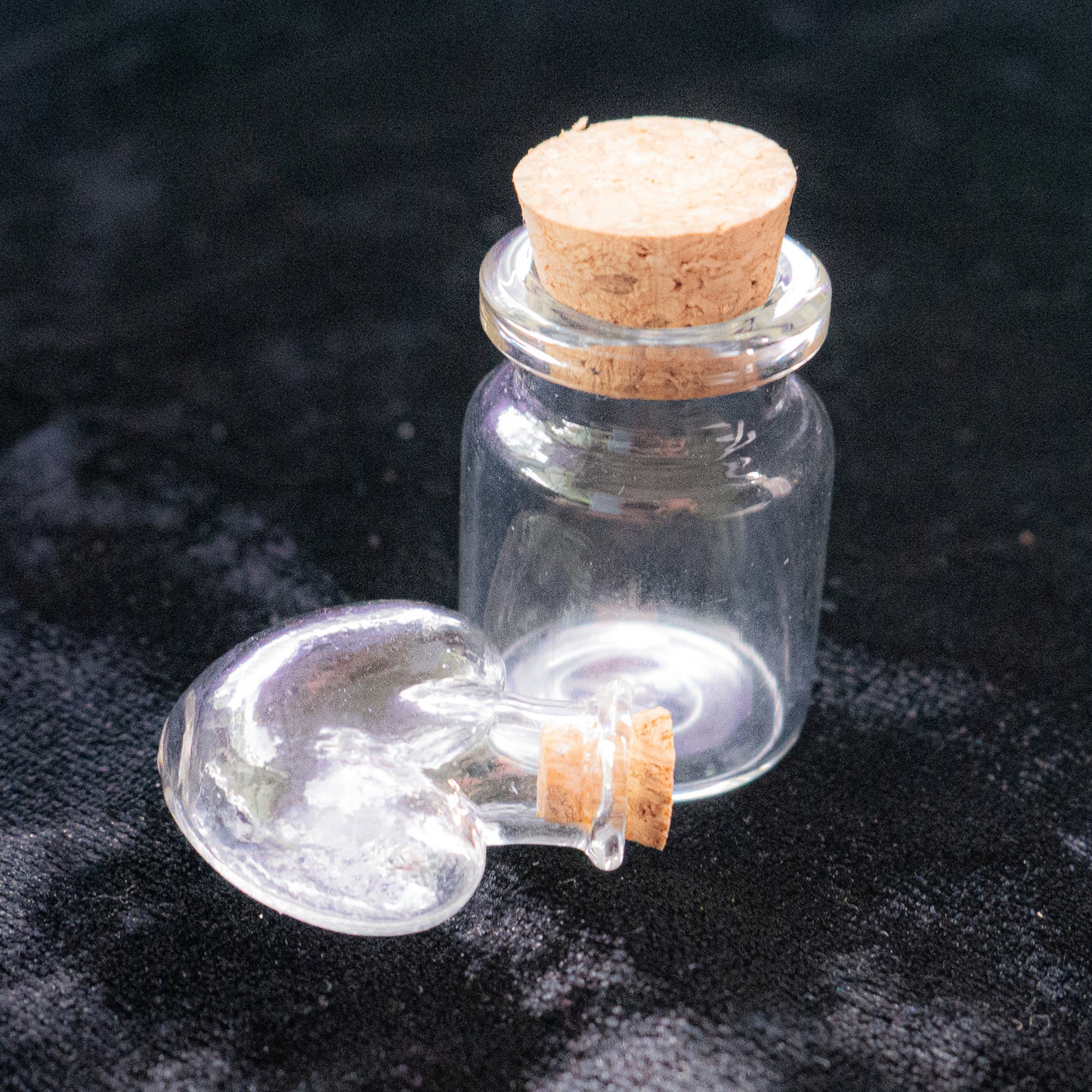 Mini Glass Blown Heart Vial