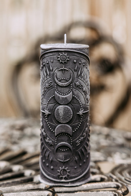 Moon Phase Pillar Candle