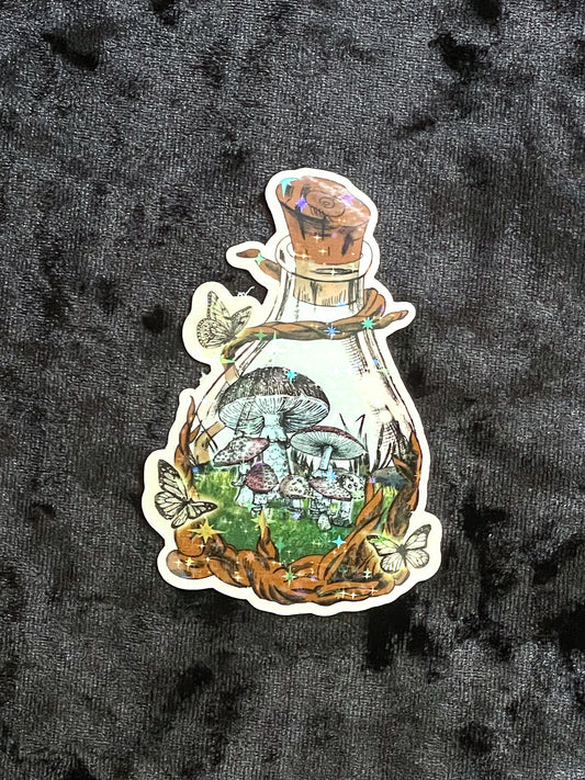 Mushroom Bottle Sticker