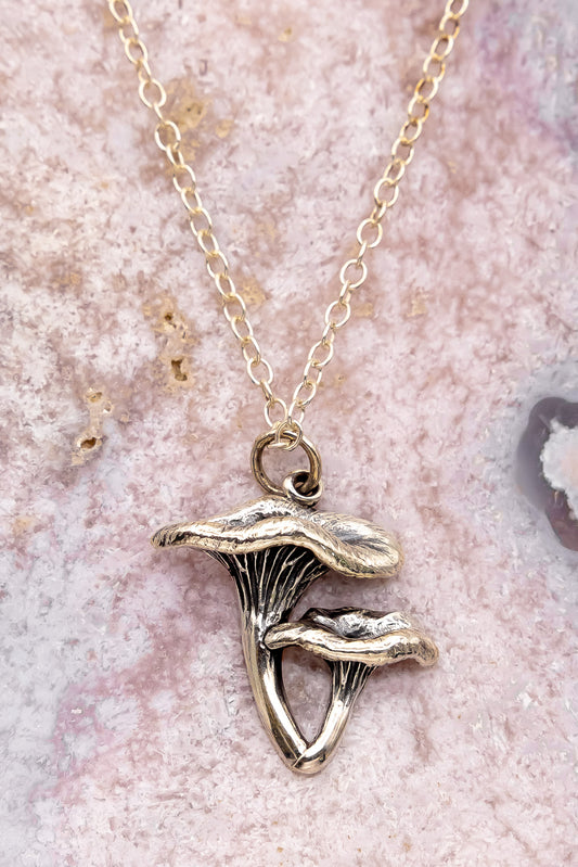 Chanterelle Mushroom Necklace