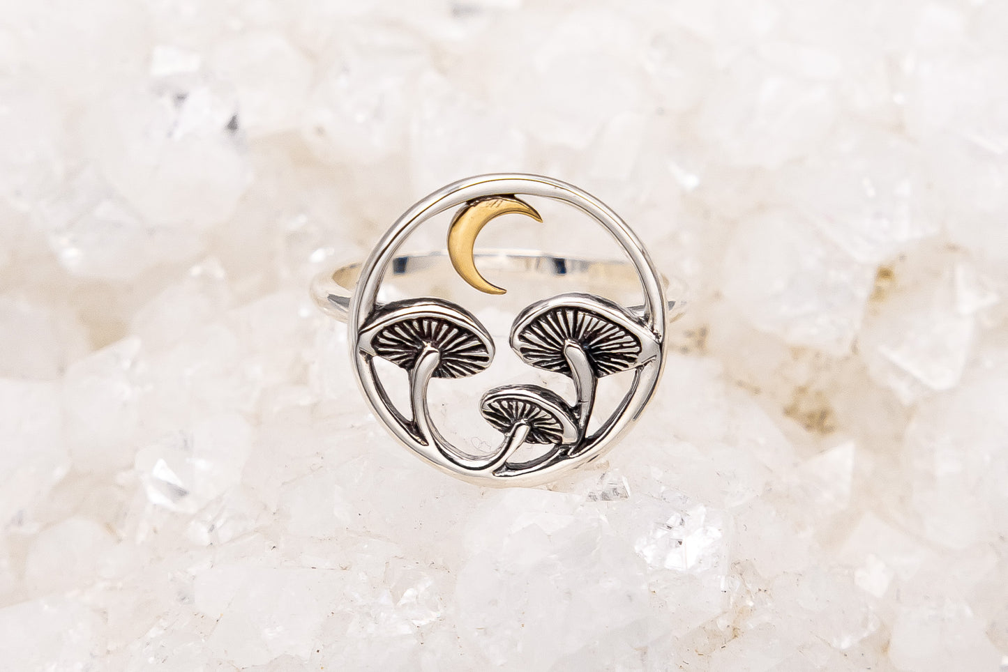 Mushroom with Bronze Moon Ring