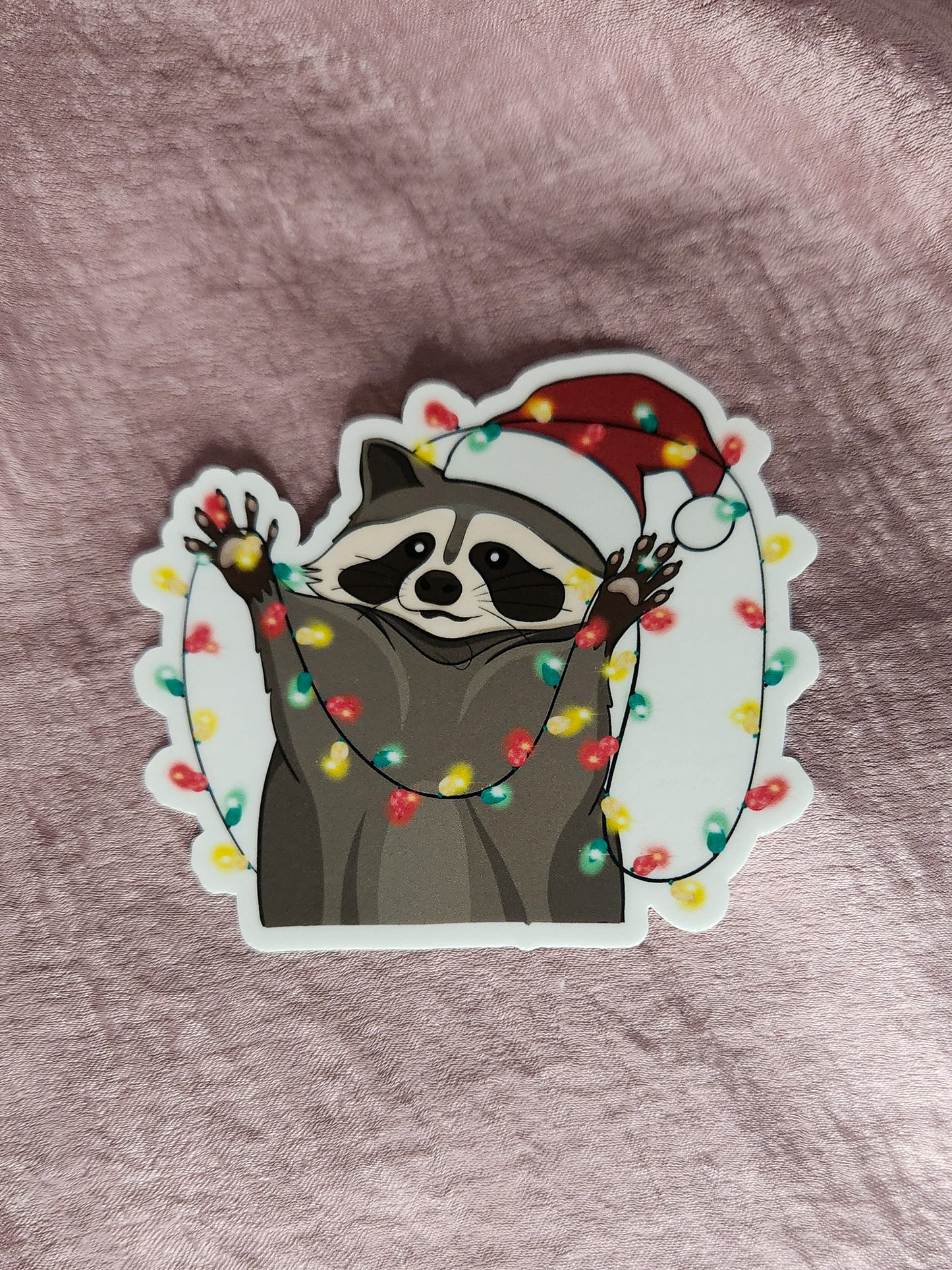 Racoon with Lights Sticker