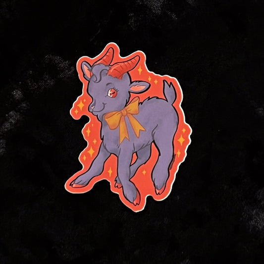 Retro Spooky Goat Sticker