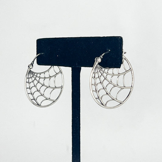 Spiderweb Hoop Earrings