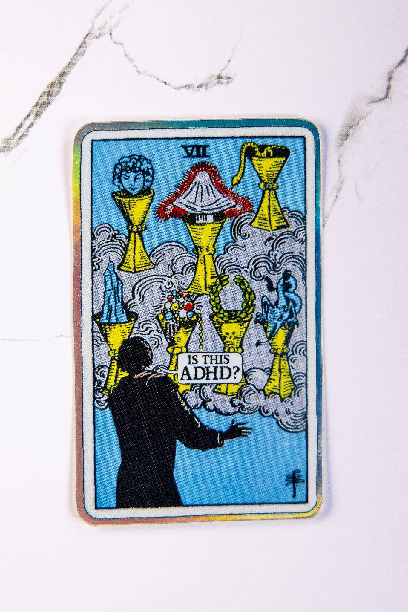 Seven of Cups ADHD Sticker