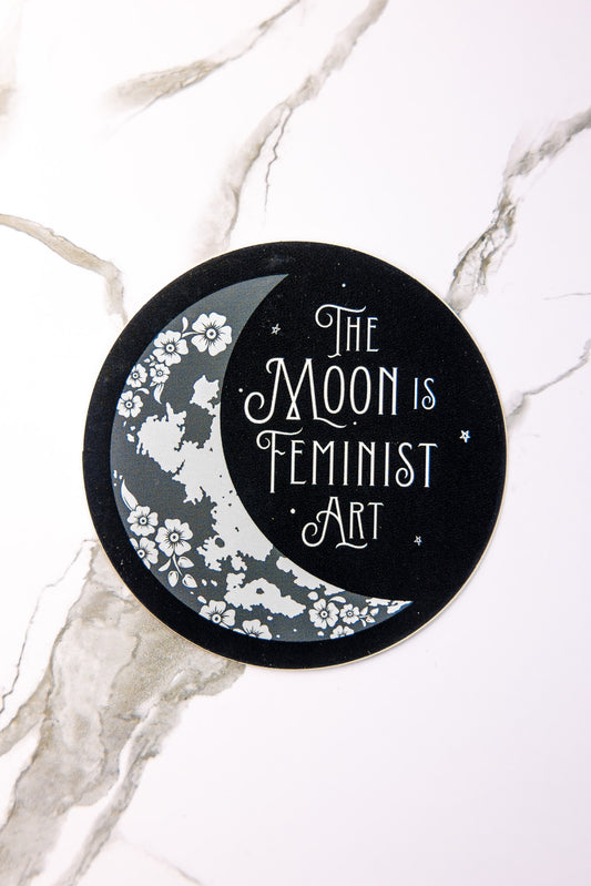 The Moon is Feminist Art Sticker