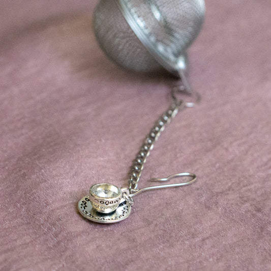 Tea Strainer with Teacup Charm