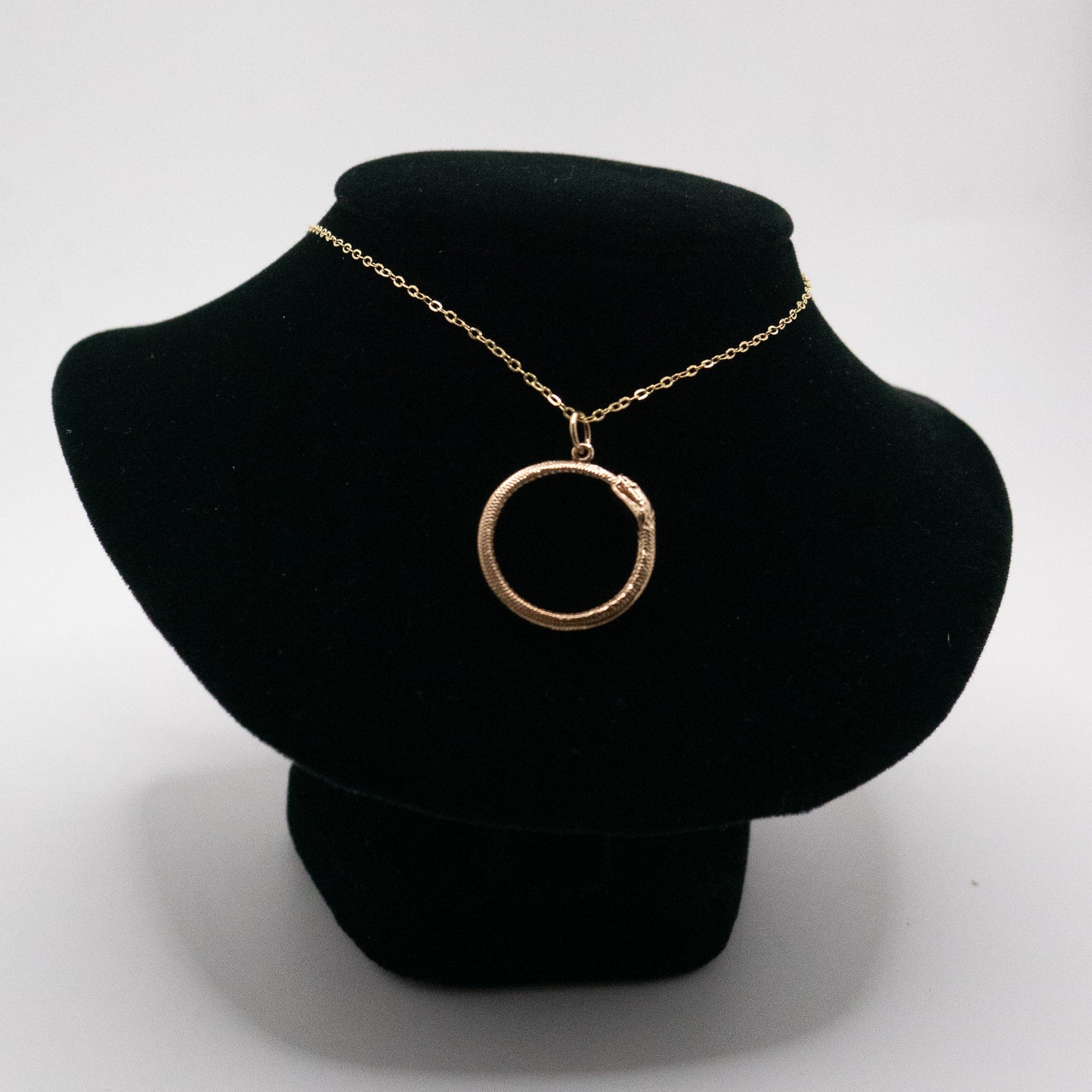 Textured Ouroboros Snake Necklace