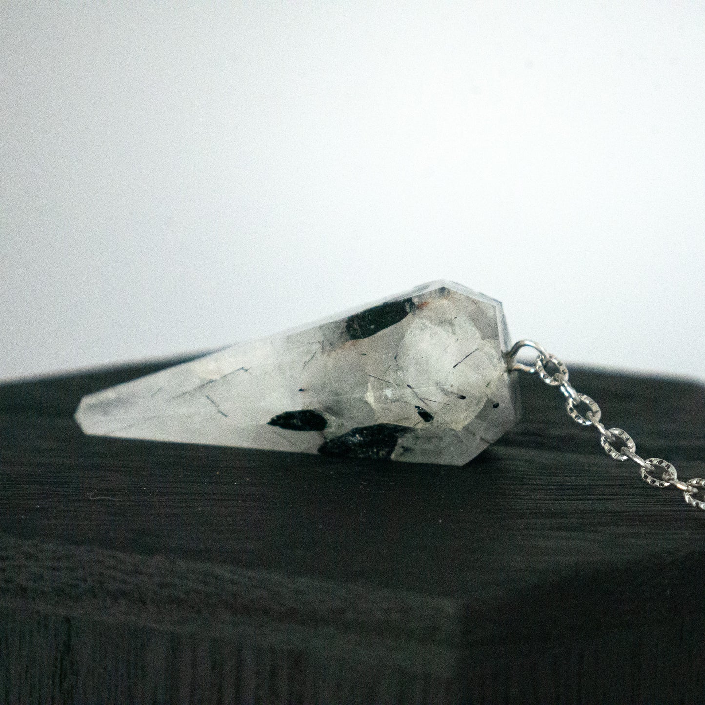 Tourmilated Quartz Pendulum