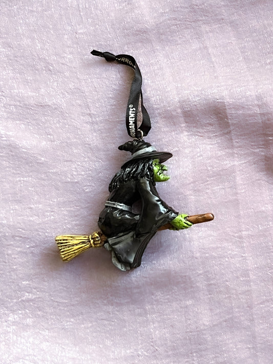 Witch on Broom 3D Ornament